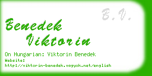 benedek viktorin business card